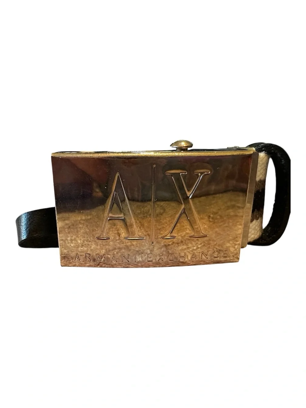 A|X Woven Web Belt with Silver Buckle - White, Tan, Black